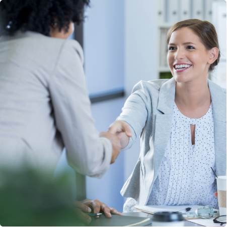 Women handshake Women handshake
